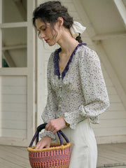 Laurel V-Neck Floral Blouse