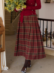 Georgina A-Line Plaid Skirt
