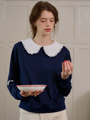 Karen Peter Pan Collar  Sweatershirt