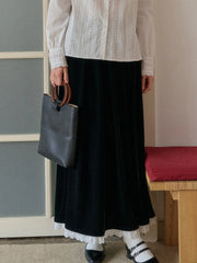 Xiomara Velvet Midi Skirt