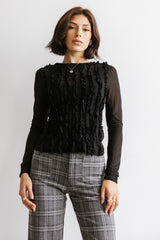 Marie Sheer Top in Black