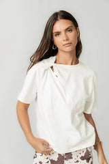 Posie Knot Tee in White