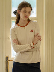 Natalie Custom Knit Color-Block Round Neck T-Shirt