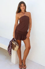 Be The Light Mini Dress Chocolate