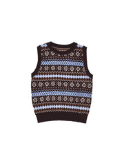 Iyla Round Neck Fair Isle Knitwear Vest