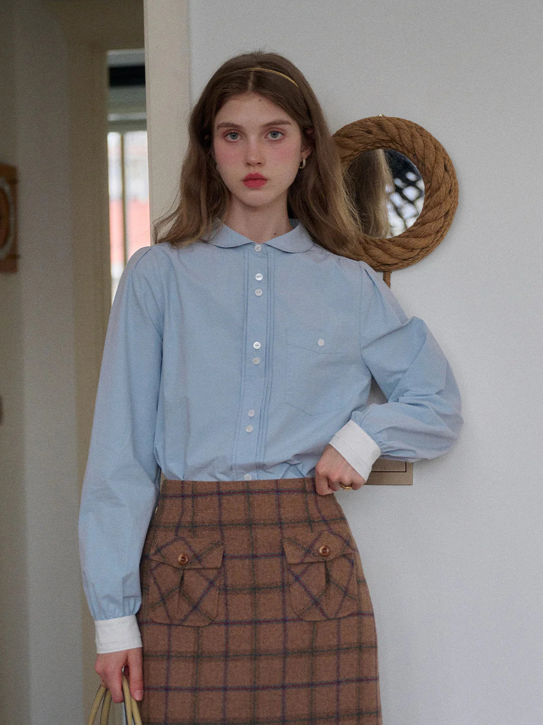 Kennedi Peter Pan Collar 100% Cotton Shirt