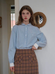 Kennedi Peter Pan Collar 100% Cotton Shirt