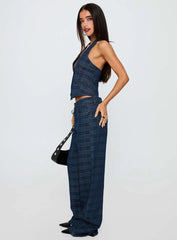 Top Model Jean Indigo Plaid