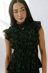 Rodney Smocked Blouse in Green