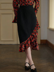 Ximena Floral Fishtail Skirt