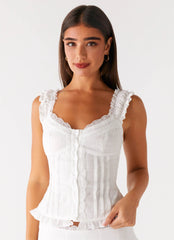 Clearwater Mist Top - White