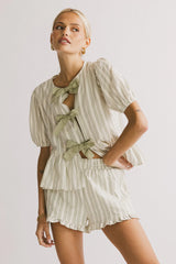 Ethel Tie Front Blouse
