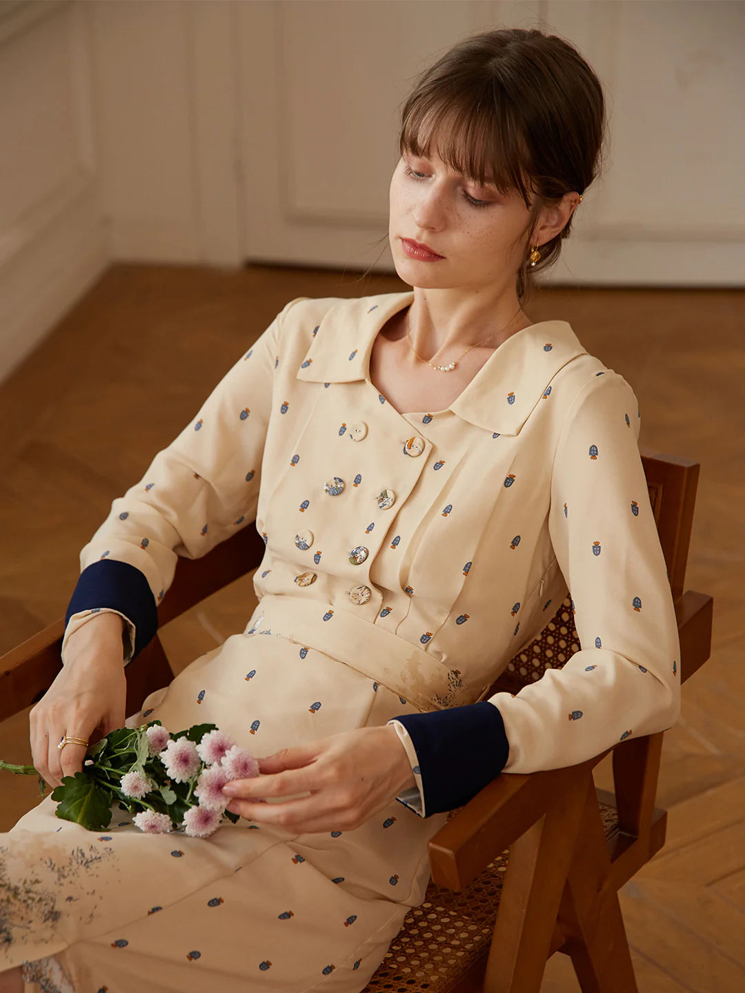 Elizabeth Retro Printed Dress