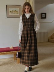 Kinley V-Neck Plaid Dress