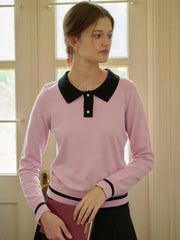 Dolly Round Neck Contrasting Sweater