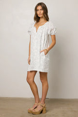 Pattie Floral Babydoll Dress in Lavender