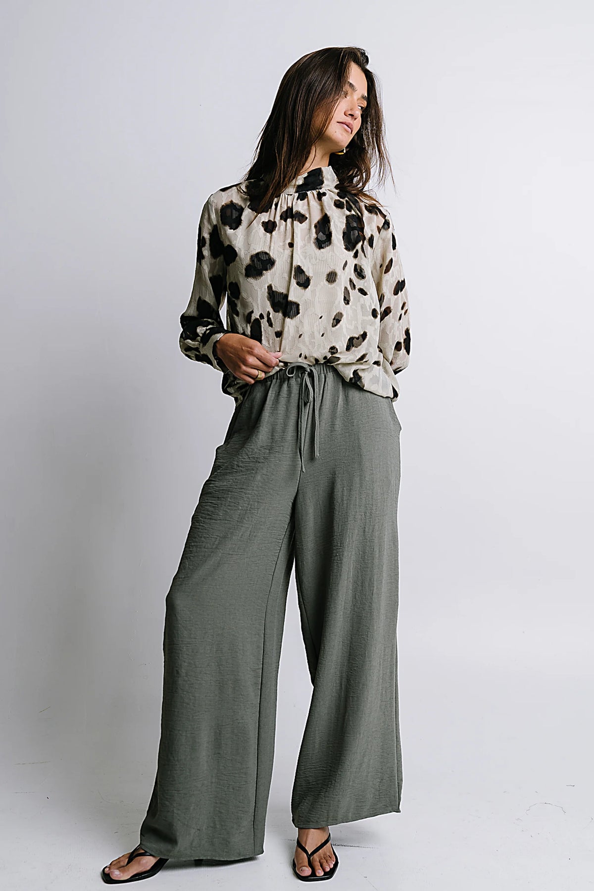 Camille Sheer Blouse in Ivory