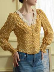 Laurel V-Neck Floral Blouse
