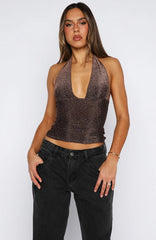 Midnight Memories Halter Top Bronze