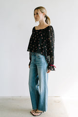 Mateo Floral Crinkle Blouse