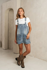 Koa Denim Mini Dress in Light Wash