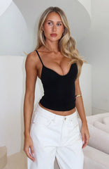 Eiffel Lights Top Black