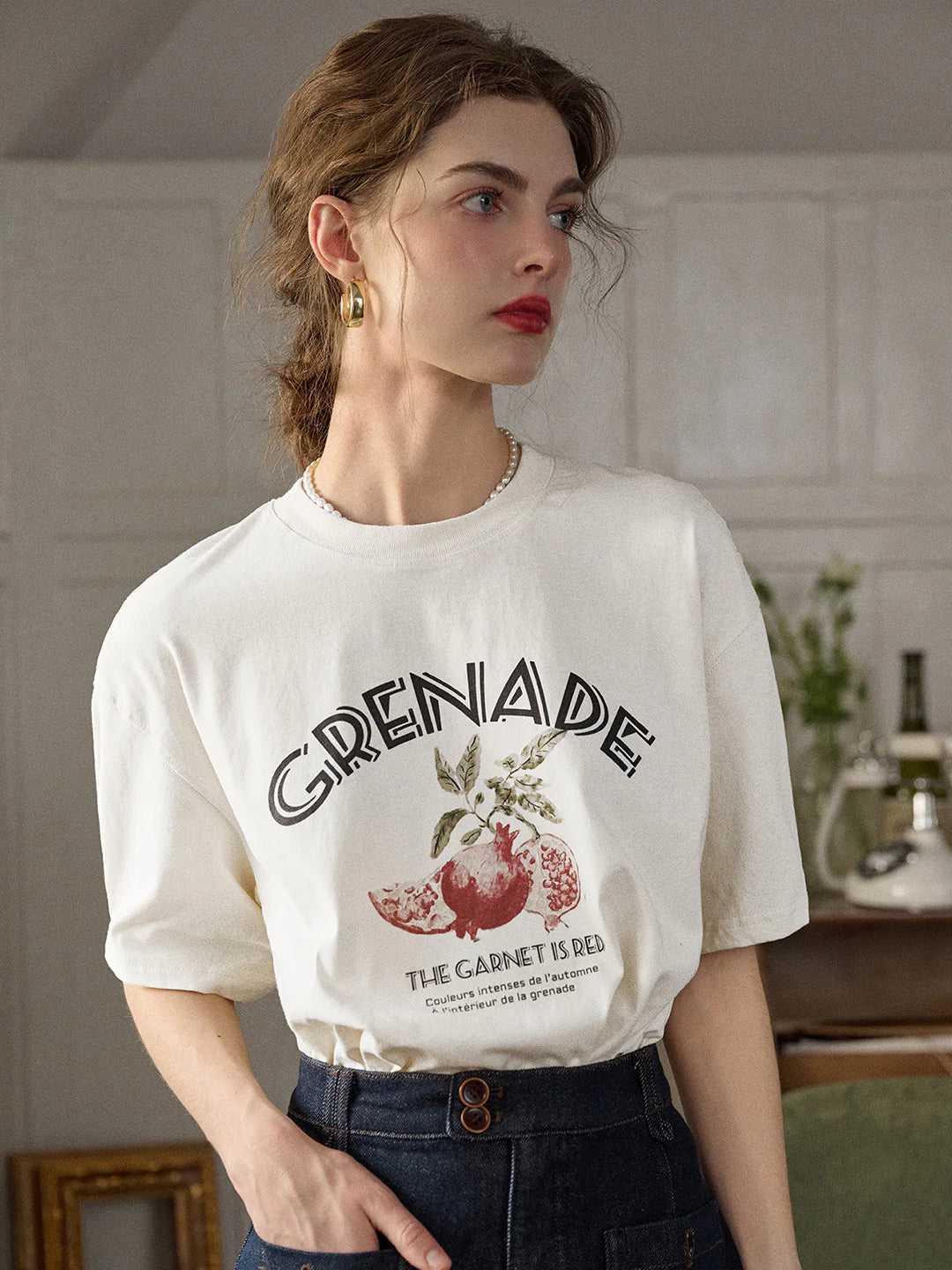 Kensley Round Neck Pattern T-shirt