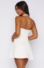 We Belong Halter Mini Dress White