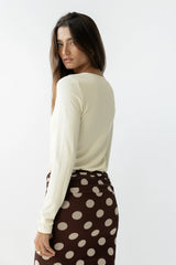 Marceline Textured Top in Cream