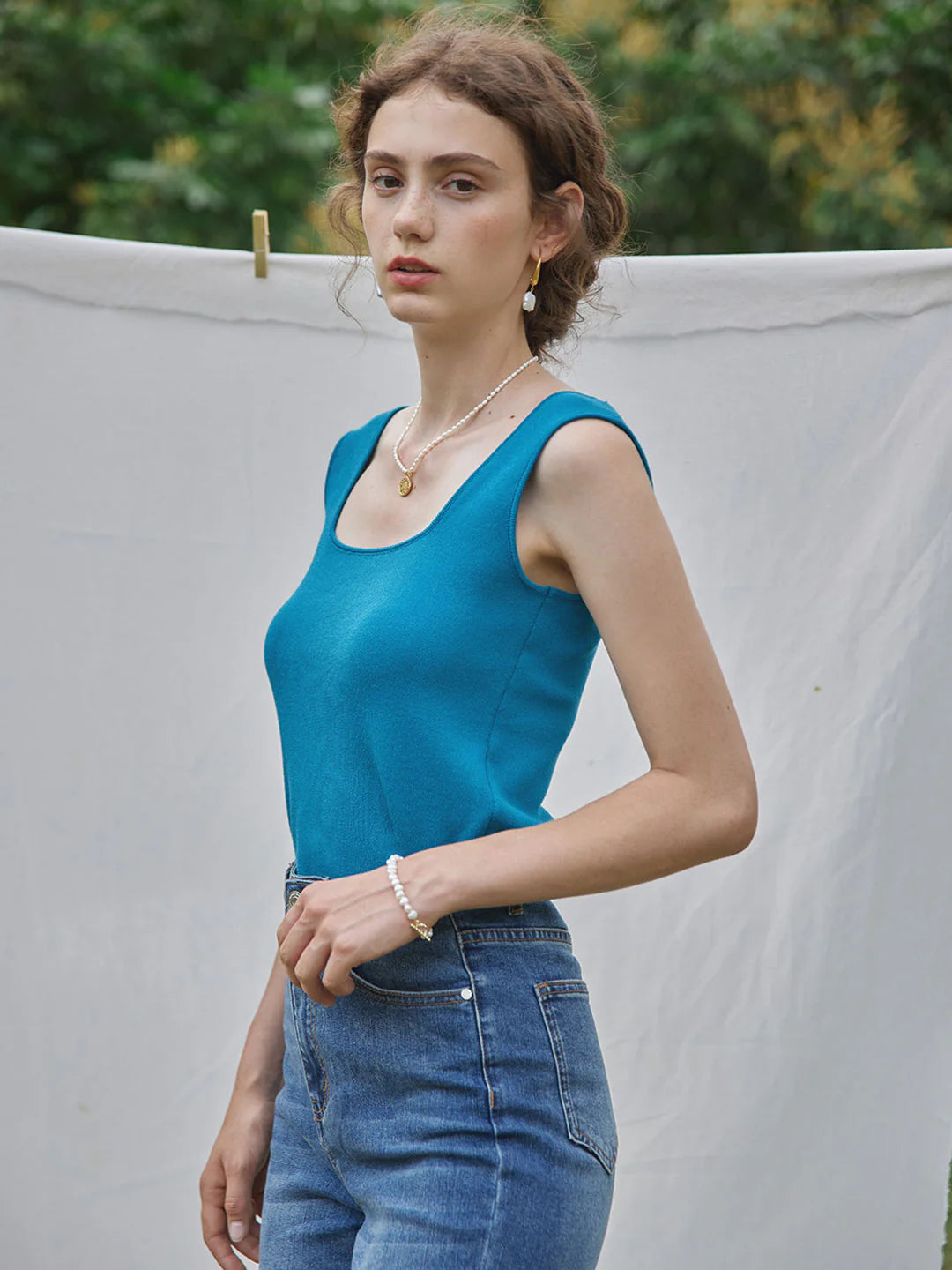 Leilani Square Collar Knit Vest