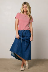 Favor Striped Tee in Red