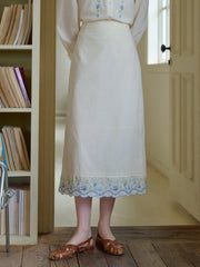 Julianna Embroidery 100% Cotton Skirt