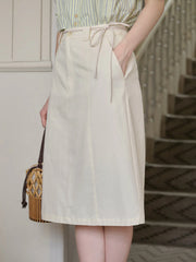 Kinslee Micro A Line Slit Tie Skirt