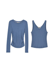 Teagan Round Neck Lyocell Wool Top