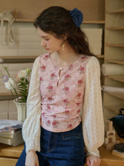 Maren Round Neck Rose Blouse