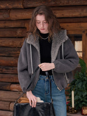 Emberlynn Shearling Short Coat