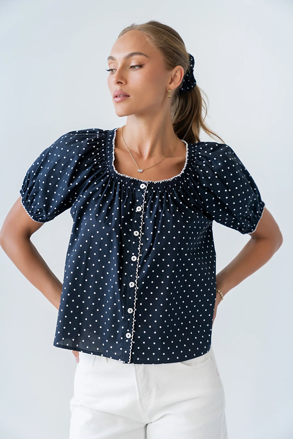 Dasha Polka Dot Blouse