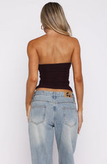 Taking What's Mine Strapless Top Plum