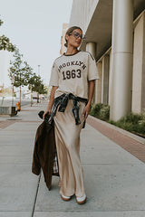 Brooklyn Oversized Graphic Tee in Brown