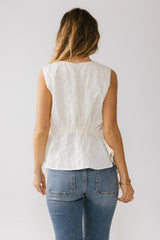 Miranda Textured Blouse in Ivory