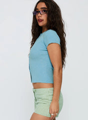 Suzu Knit Top Light Blue