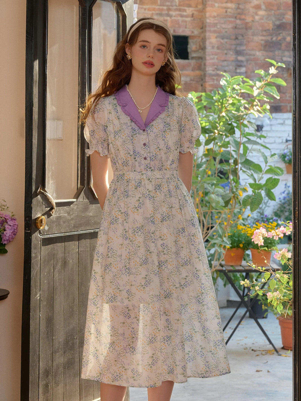 Christina V-Neck Floral Dress