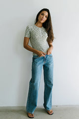 Mannie Heathered Sweater in Olive