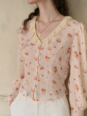Laurel V-Neck Floral Blouse