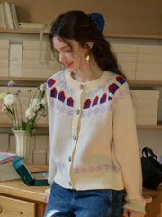 Lorelai Round Neck Winter Patter Sweater