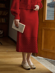 Charley Cutout Crocheted Hem Skirt