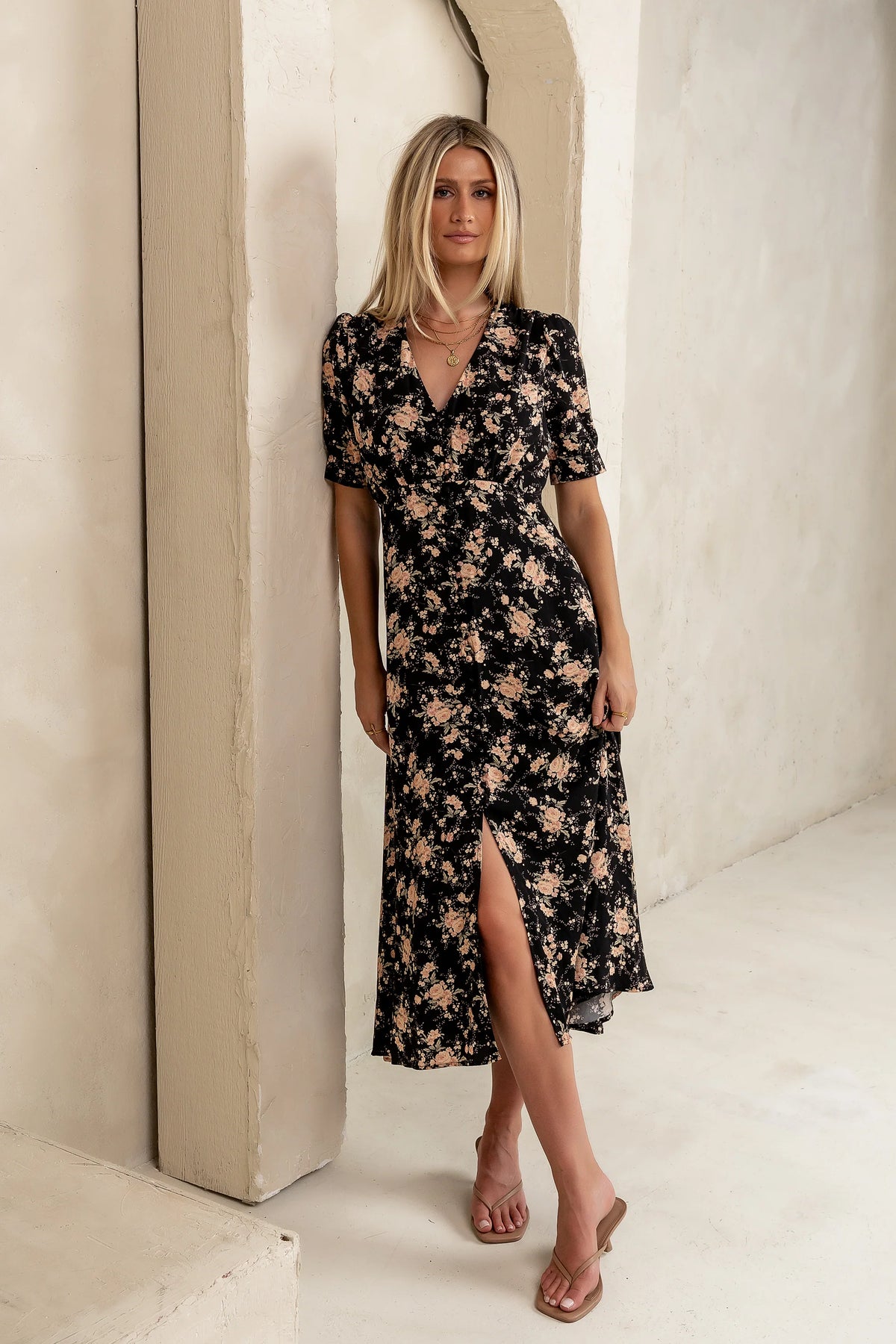 Jolie Floral Midi Dress