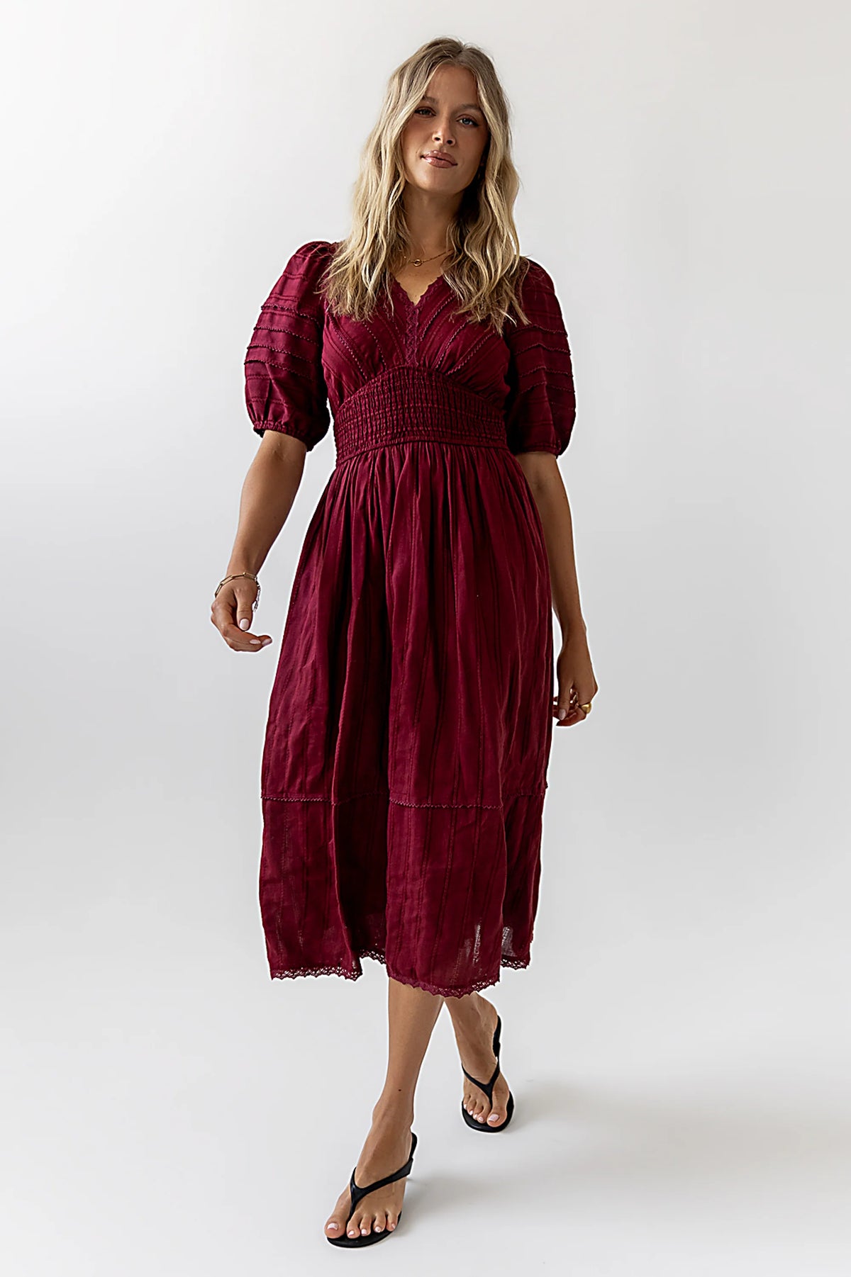 Tammia Ric Rac Midi Dress