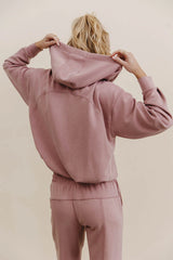 Balance Zip Up Hoodie in Mauve