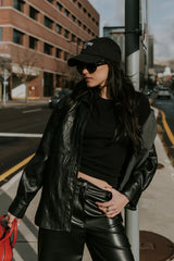 Bruno Vegan Leather Shacket